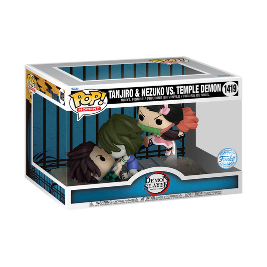 Funko Pop! DEMON SLAYER TANJIRO AND NEZUKO VS. TEMPLE DEMON 1419 (Special Edition)