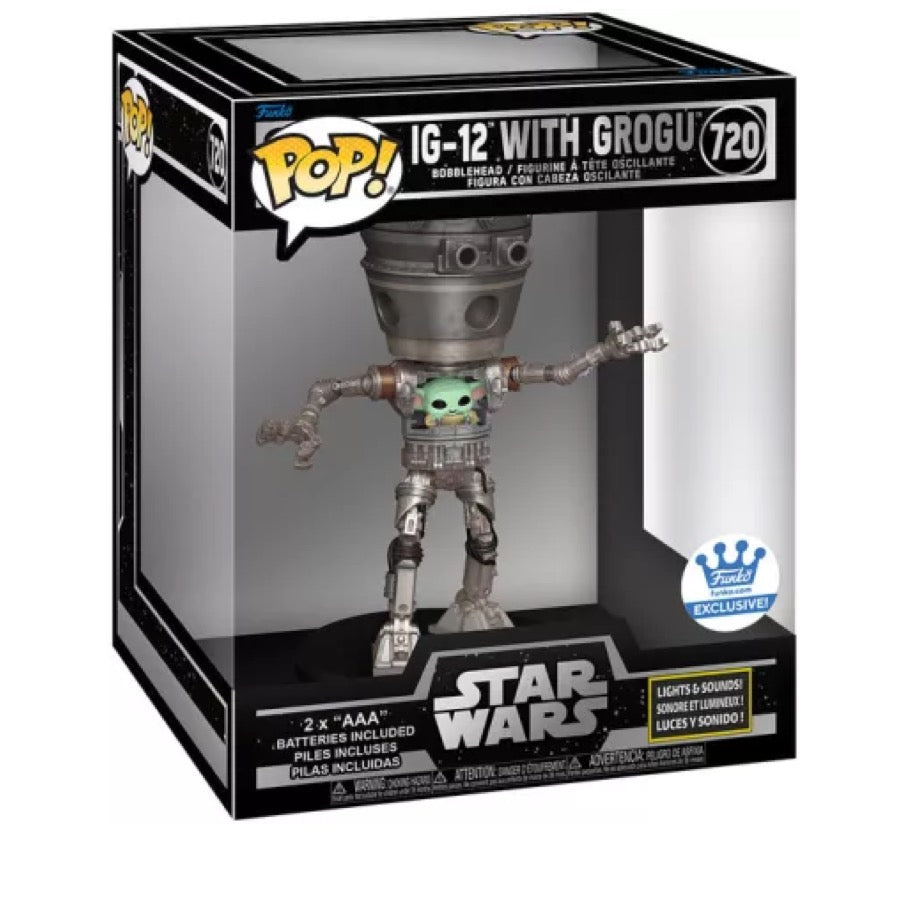 Funko Pop! Star Wars - IG-12 with Grogu - Lights and Sound (Funko Exclusive)