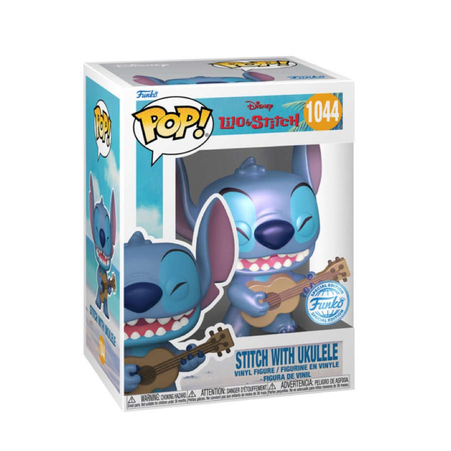 Funko Pop! Disney - Stitch with ukulele - Pearlescent 1044 (Special Edition)
