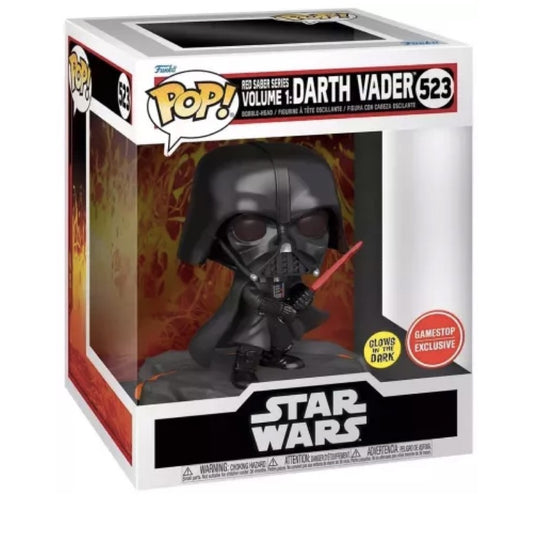 Funko Pop! Star Wars - Darth Vader Red saber series Glow in The Dark 523 (Games Stop Exclusive)