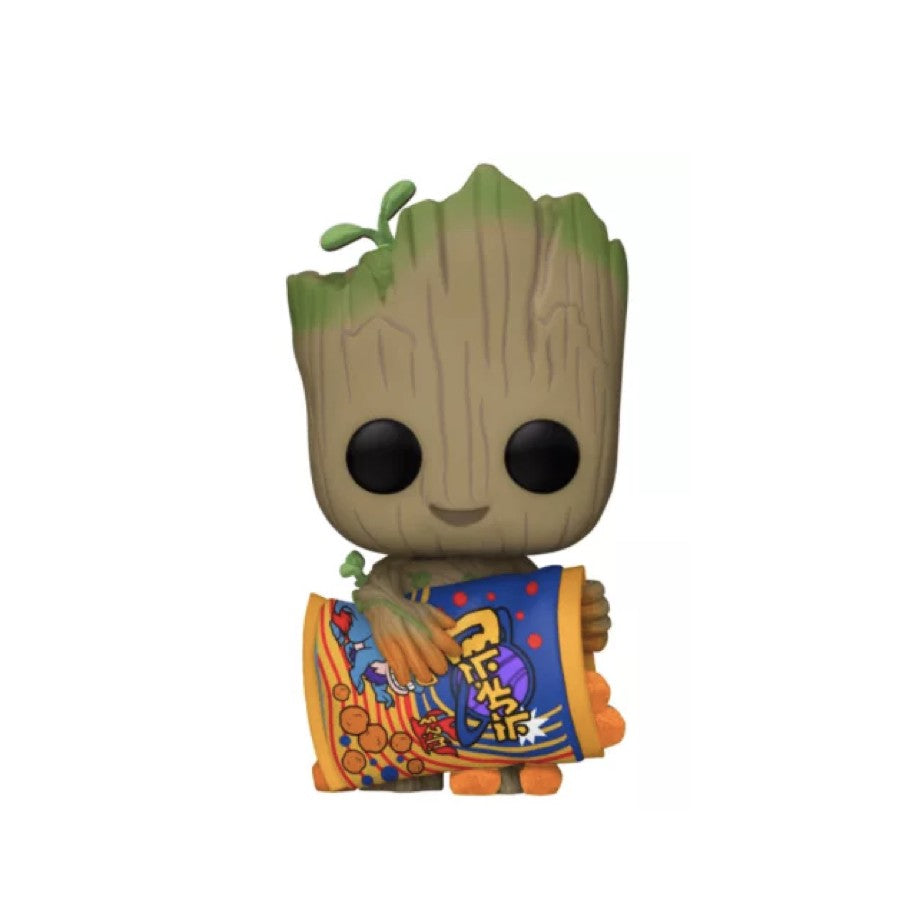 Funko Pop! Marvel - Groot with cheese Puffs flocked 1196 (Hot Topic Exclusive)