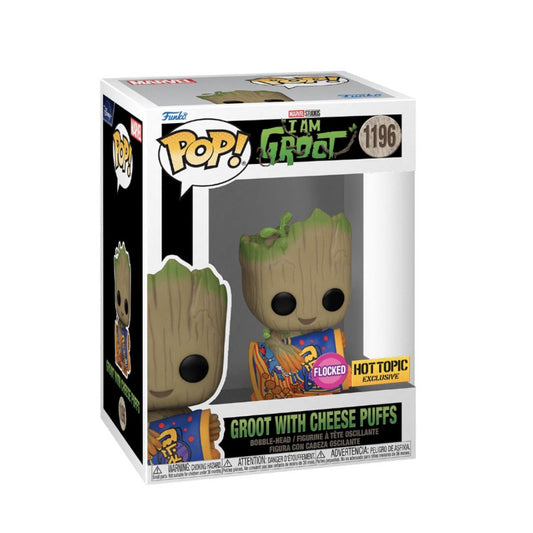Funko Pop! Marvel - Groot with cheese Puffs flocked 1196 (Hot Topic Exclusive)