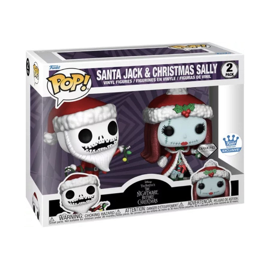 Funko Pop! Disney -Santa Jack & Christmas Sally Diamond 2 Pack (Funko Exclusive)