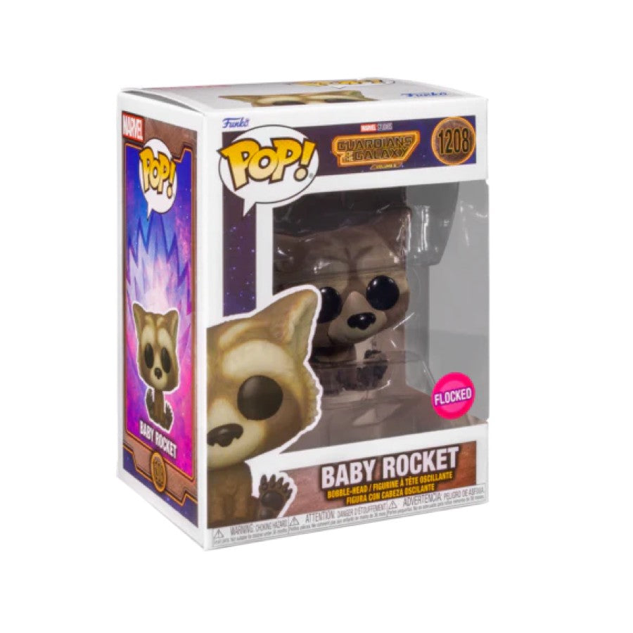 Funko Pop! Marvel - Guardians Of The Galaxy - Baby Rocket Flocked 1208