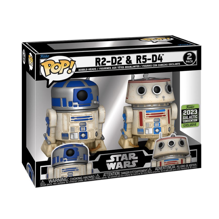 Funko Pop! Star Wars - R2-D2 & R5-D4 2 Pack Galactic Convention 2023 (Limited Edition)