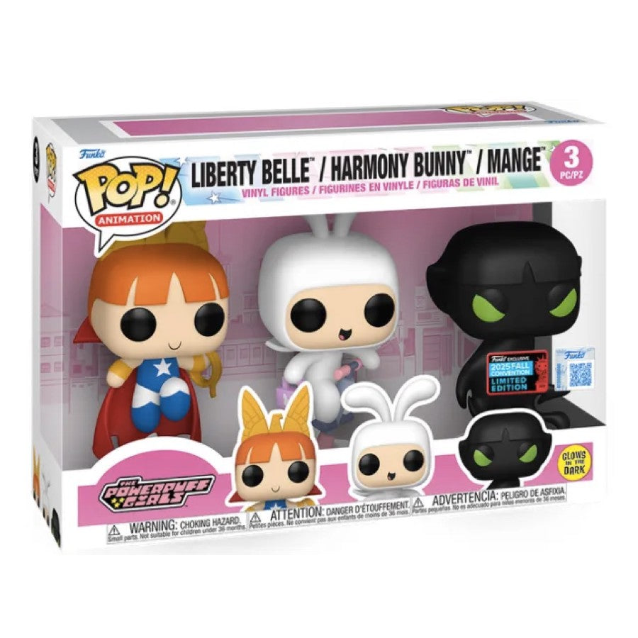Funko Pop! LIBERTY BELLE, HARMONY BUNNY, MANGE 3 pack Fall Convention 2025