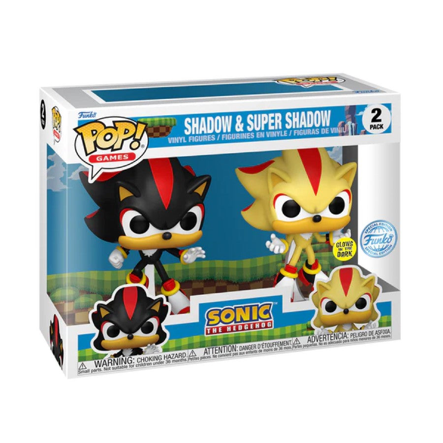 Funko Pop! Sonic - SHADOW AND SUPER SHADOW (GLOW)(Special Edition)