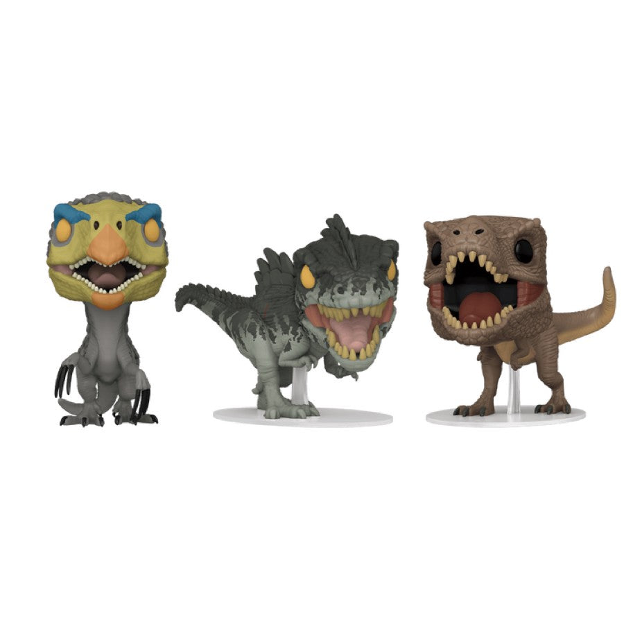 Funko Pop! Jurrasic Park - Therizinosaurus / Gigantosaurus / T.Rex 3 Pack