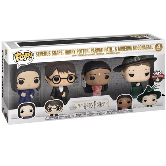 Funko Pop! Severus Snape, Harry Potter, Parvati Patil & Minerva McGonagall - Pack 4