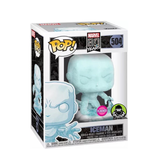 Funko Pop! Marvel - Iceman Flocked 504  (Popcultcha Exclusive)