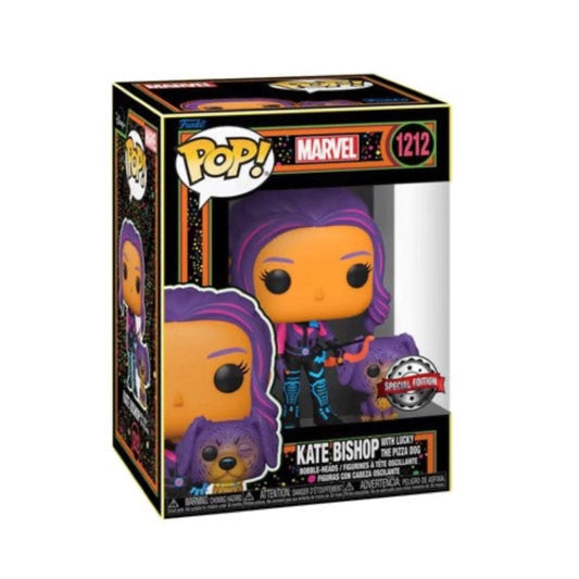 Funko Pop! Marvel Kate Bishop with lucky the pizza dog 1212 Glow in the dark (Special Edition)