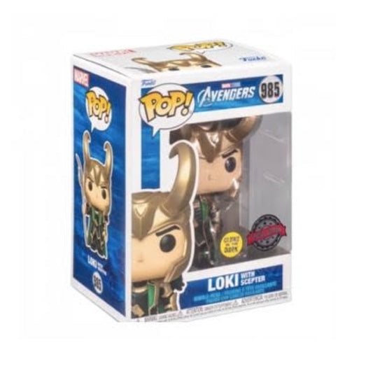 Funko Pop! Avengers - Loki with scepter Glow In the Dark 985 (Spécial Edition)