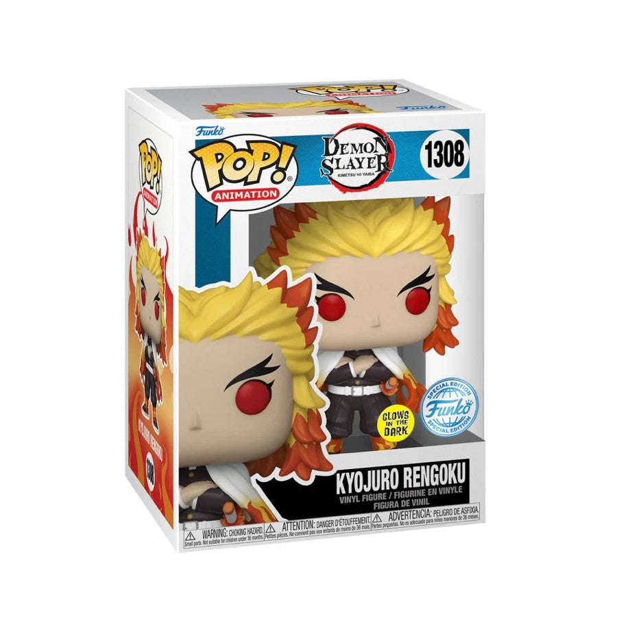 Funko Pop! Demon Slayer- Kyojuro Rengoku Glow In The Dark 1308! (Spécial édition)