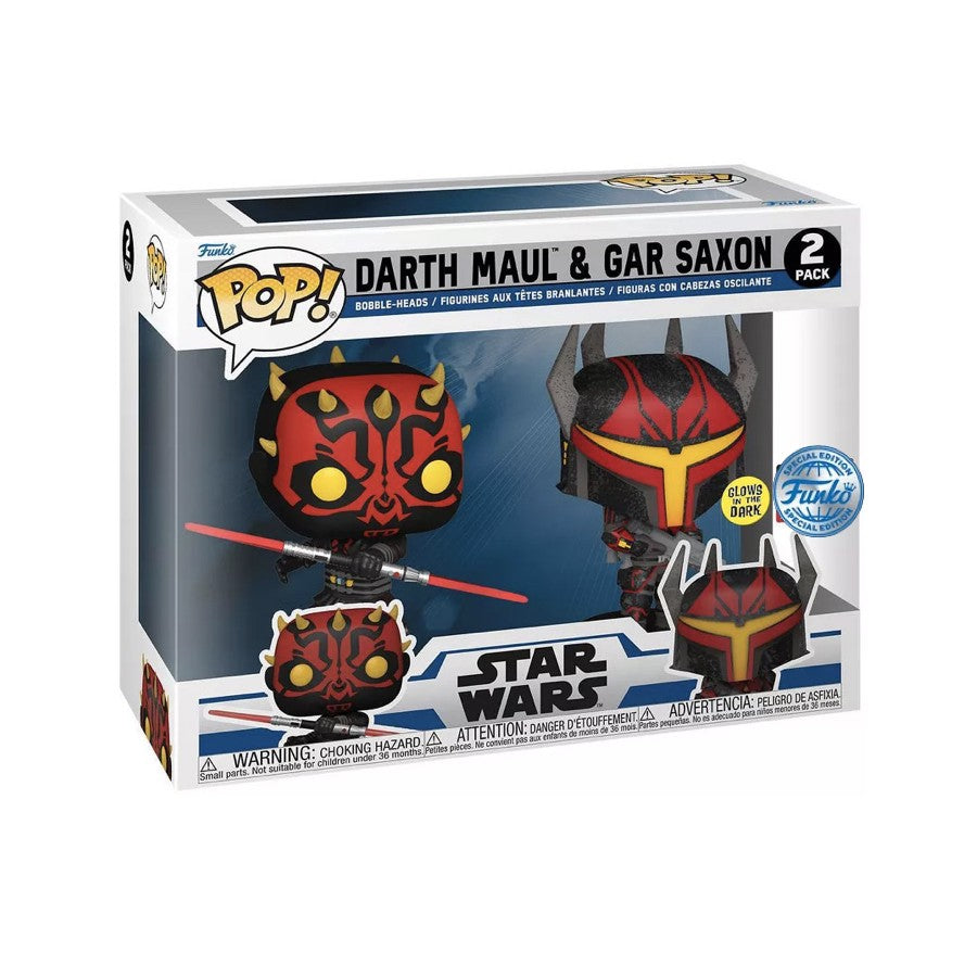 Funko Pop! Star wars - Darth Maul & Gar Saxon 2 Pack Glow In The Dark (Special Edition)