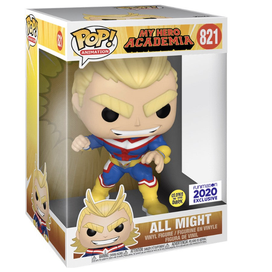Funko Pop! My Hero Academia - All Might 10 Pouces Glow In The Dark 821 (Funimation 2021 Exclusive)
