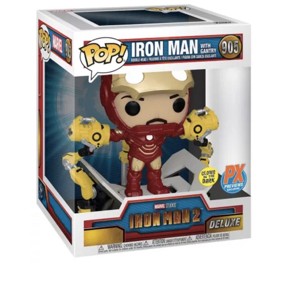 Funko Pop! Marvel - Iron Man with Gantry Glow In The Dark 905 (PX previews Exclusive)